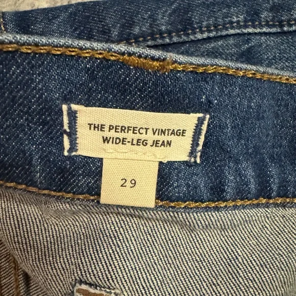 Madewell Perfect Vintage Wide-Leg Jeans Women’s Size 29 Dark Wash - Picture 3 of 6